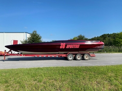 36' Spectre Cat Boat Florida Tunnel Mercury Racing Outboard Skater MTI Wright