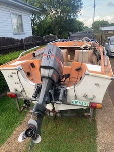 Registered boat and trailer for sale