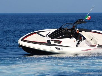 Outboard inflatable boat - ABARTH POWERSHORE - Sacs - triple-engine / rigid / center console