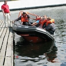 Rescue boat - ARTIC 450 - Uniworkboats SIA - outboard / aluminum / rigid hull inflatable boat