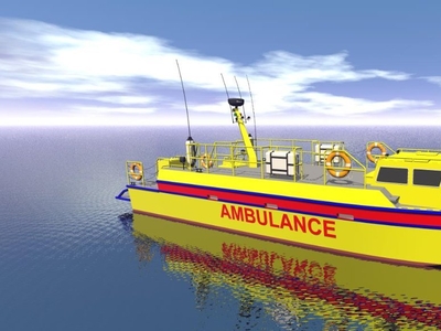 NEW Sabrecraft Marine Ambulance Rescue Boat 15000 Mono