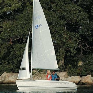 Day-sailer sailboat - 15 - Marlow Hunter - fiberglass / lifting keel / transportable