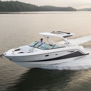 Sterndrive runabout - SLX 310 - Sea Ray - twin-engine / dual-console / bowrider