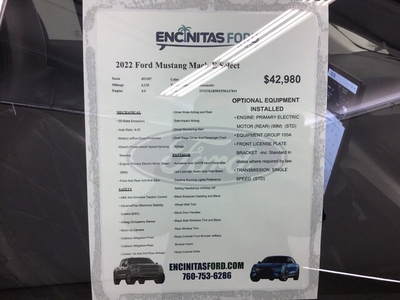 2022 Ford Mustang Mach-E Select in Encinitas, CA