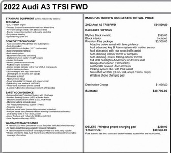 Used 2022 Audi A3 40 Premium Plus FrontTrak