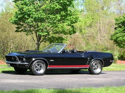 1969 Ford Mustang Hard TO Find Triple Black V8 Convertible