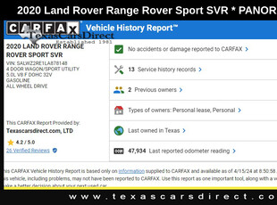 2020 Land Rover Range Rover Sport SVR in Dallas, TX