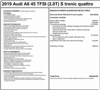 Certified Used 2019 Audi A6 2.0T Premium quattro