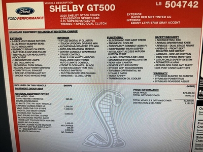2020 Ford Mustang Shelby GT500 in Effingham, IL