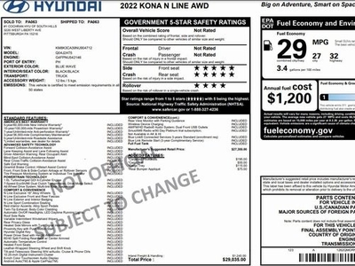 Certified Used 2022 Hyundai Kona N Line AWD