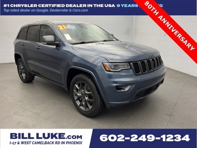 CERTIFIED PRE-OWNED 2021 JEEP GRAND CHEROKEE 80TH ANNIVERSARY EDITION WITH NAVIGATION & 4WD