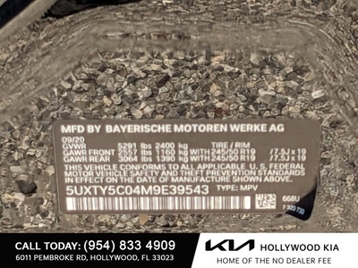 2021 BMW X3 xDrive30i in Hollywood, FL