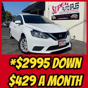 * Down & * a Month on this Gas-Sipper 2018 Nissan Sentra SV 4-Door Sedan 1.8 Liter 4-Cyl AT for sale in Modesto, CA