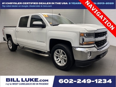 PRE-OWNED 2017 CHEVROLET SILVERADO 1500 LT LT1 WITH NAVIGATION & 4WD