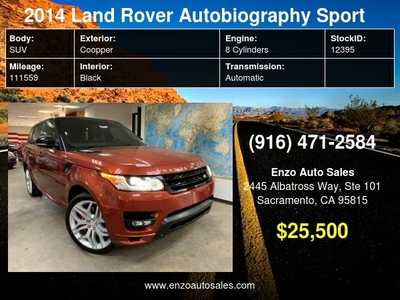 2014 Land Rover Range Rover Sport 4WD V8 Supercharged $25,500