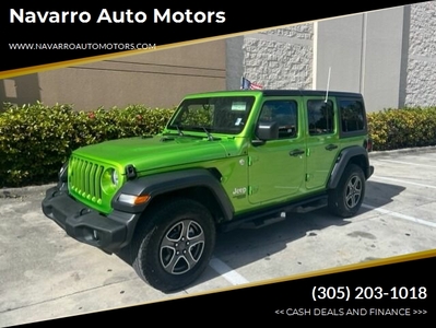2019 Jeep Wrangler Unlimited Sport S 4x4 4dr SUV for sale in Hialeah, FL