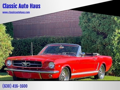 1965 Ford Mustang Bright Red V8 Convertible. Must C
