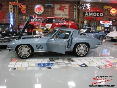 1967 Chevrolet Corvette Coupe Elkart Blue Factory Air Top Flight
