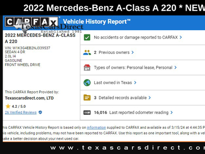 2022 Mercedes-Benz A-Class A 220 in Dallas, TX