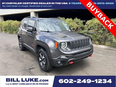 PRE-OWNED 2019 JEEP RENEGADE TRAILHAWK WITH NAVIGATION & 4WD