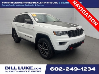 CERTIFIED PRE-OWNED 2018 JEEP GRAND CHEROKEE TRAILHAWK WITH NAVIGATION & 4WD