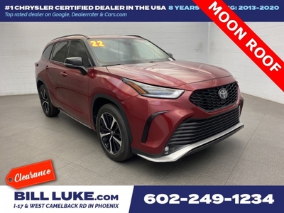 PRE-OWNED 2022 TOYOTA HIGHLANDER XSE