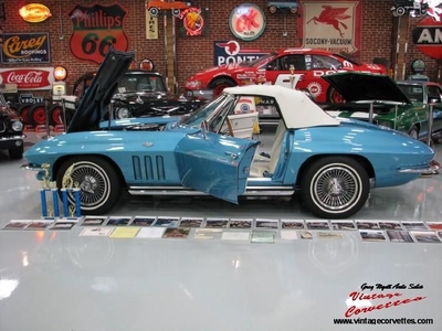 1965 Chevrolet Corvette Nassau Blue White Interior 350HP