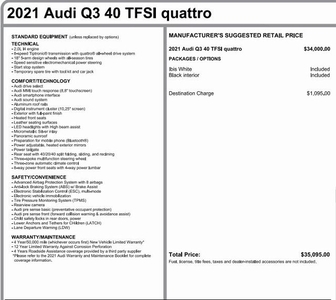 Certified Used 2021 Audi Q3 Premium quattro