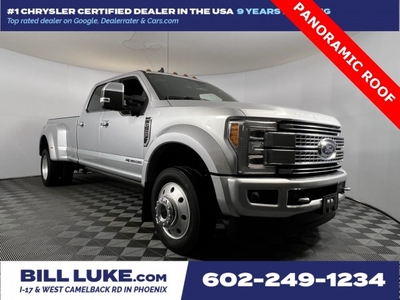 PRE-OWNED 2019 FORD F-450SD PLATINUM DUALLY WITH NAVIGATION & 4WD