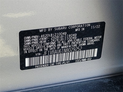 2022 Subaru WRX GT in Washington, PA