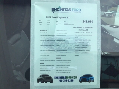 2021 Ford Explorer ST in Encinitas, CA
