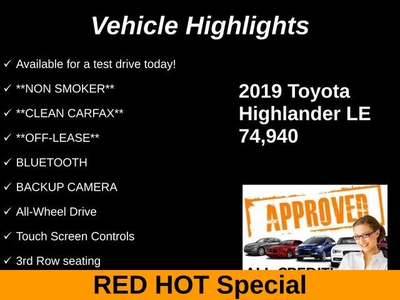 2019 Toyota Highlander LE in Fort Wayne, IN