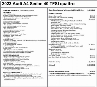 Certified Used 2023 Audi A4 40 Premium Plus quattro