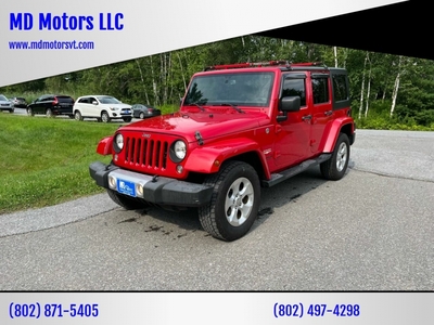 2014 Jeep Wrangler Unlimited Sahara 4x4 4dr SUV for sale in Williston, VT