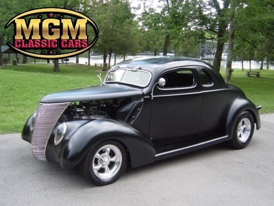 1937 Ford Coupe Hotrod Matte Black AC PS PW PDB