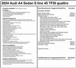 Certified Used 2024 Audi A4 45 S line Prestige quattro