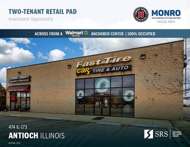 474 E IL Route 173, Antioch, IL 60002 - Two-Tenant Retail Pad | Across from Walmart