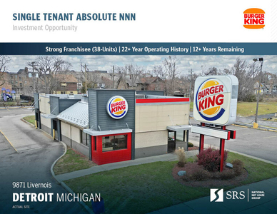 9871 Livernois Ave, Detroit, MI 48204 - Burger King | 22+yr Abs NNN | DriveThru